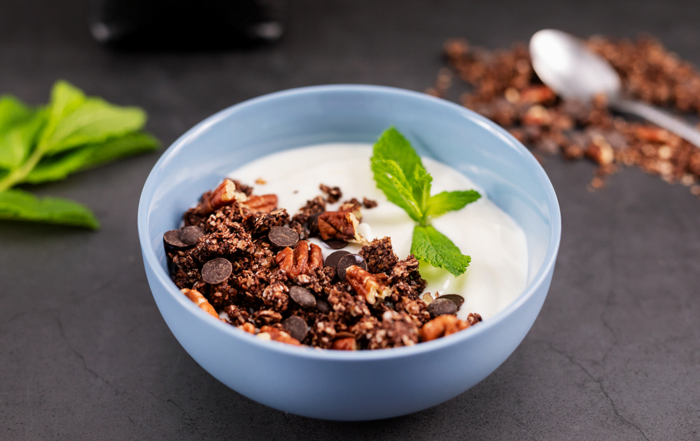 granola con chocolate ,nueces y sal milenia